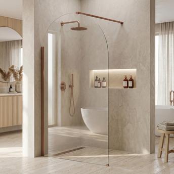 Shower screen Rea Heaven Brush Copper 120