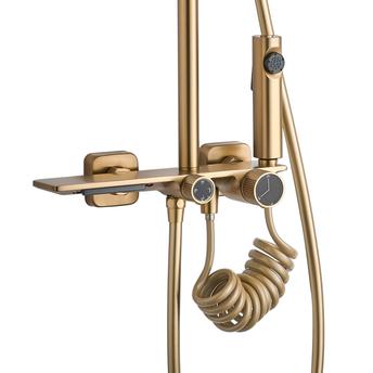 Sprchový set REA HELIX Brush Gold