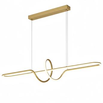 LAMPA SUFITOWA WISZĄCA LED LHJ038-CP ZŁOTA SZCZOTKOWANA