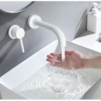 Bateria Umywalkowa Podtynkowa REA LUNGO Biała + BOX