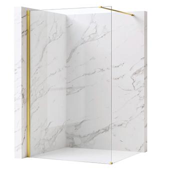 Shower screen Rea Flexi Transparent / Gold 140