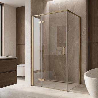 Shower enclosure Rea Bruno 100x80 Brush Gold