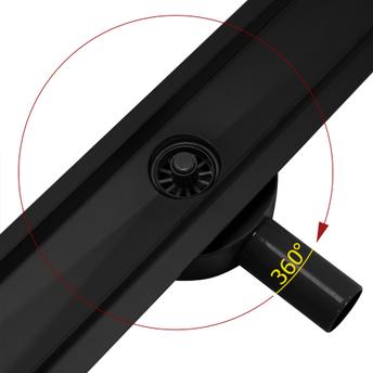 Drain linéaire Rea Greek PRO Black Mat 80