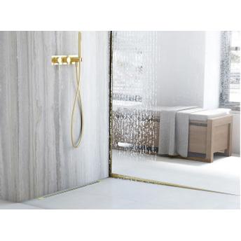 Profilé de chute latéral pour receveur de douche 140cm Gold