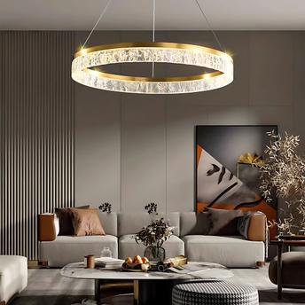 Lampa wisząca LHJ047-CP 80 cm ZŁOTA