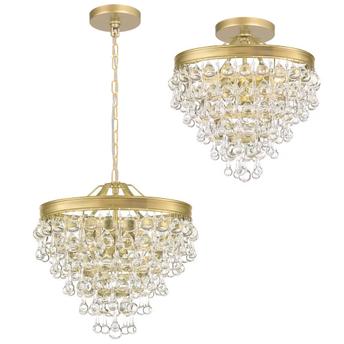 Lampa kryształowa wisząca APP1621-3CP Gold