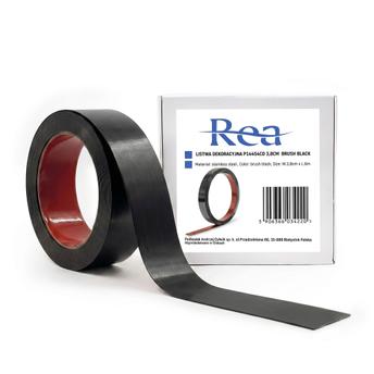 Itsekiinnittyvä koristelista Rea P14454CD 3,8cm Brush Black