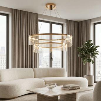 LAMPA SUFITOWA WISZĄCA G146-2CP ZŁOTA