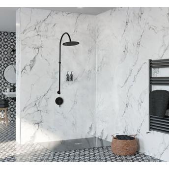 Inbouw regendoucheset Rea Lugano Black + BOX