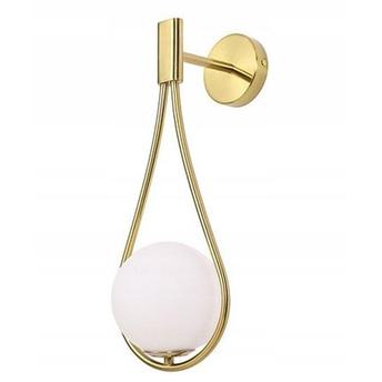 Lampa Ścienna Kinkiet Szklana Kula APP603-1W Złota