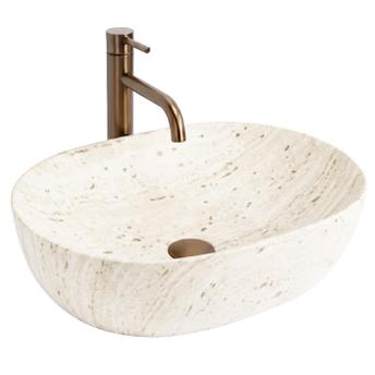 Kriauklė stalviršio Rea Amelia Travertine Classic 48
