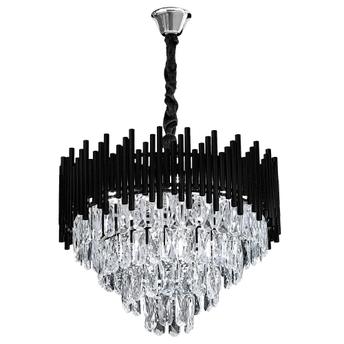 Lampa Wisząca z Kryształami G063-CP 50cm Czarna