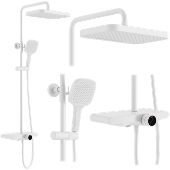 Shower set REA Bari White