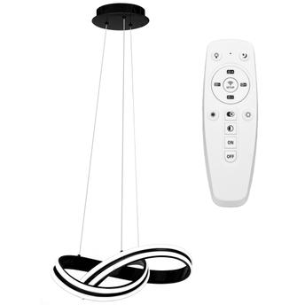 Lampa sufitowa nowoczesna LED + PILOT APP817-CP Czarna