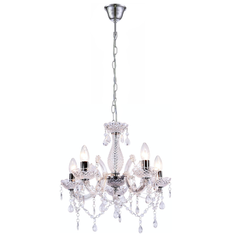 LAMPA SUFITOWA WISZĄCA EBT004-5CP TRANSPARENT