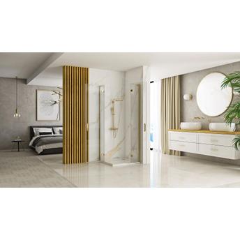 Dviguba dušo kabina REA Hugo 80x90 Brushed Gold