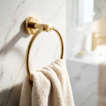 Bathroom hanger Ring 6610 Modern Gold