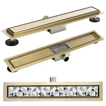 Лінійний злив Rea Pure Neo Gold 80