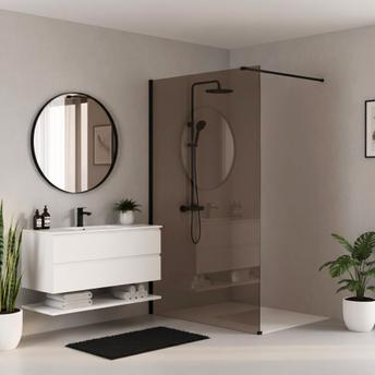 Kabina prysznicowa Walk-In Rea Flexi Brown / Black 110