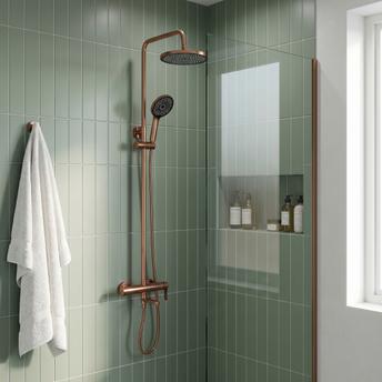 Zestaw Prysznicowy Natryskowy Rea Arcos Miedź Szczotkowana