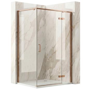 Shower enclosure Rea Bruno 100x80 Brush Copper