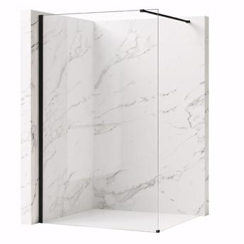 Kabina prysznicowa Walk-In Rea Flexi Transparent / Black 80