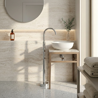 Vloeren wastafelkraan Rea Lungo Chrome