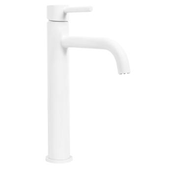 Bathroom faucet Rea Lungo White High