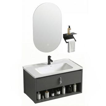 Ensemble de meubles de salle de bain avec lavabo Toledo 80cm Grey