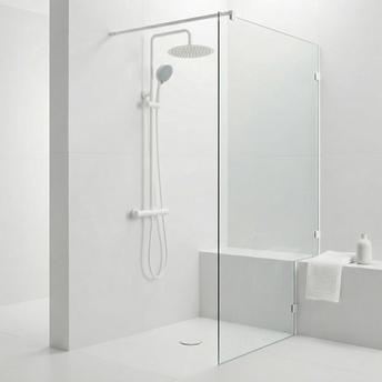 Set de douche sans bec avec thermostat Rea Lungo White
