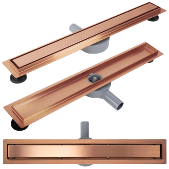 Drenaje lineal REA Neox pro Brushed Copper 70