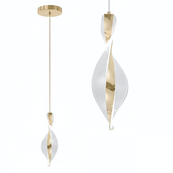 LAMPA SUFITOWA WISZĄCA LED G120-CP GOLD