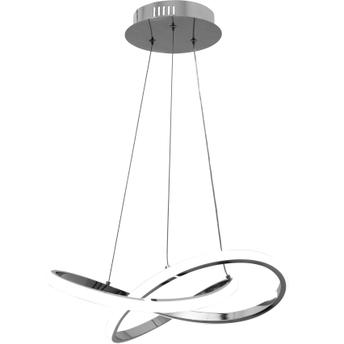 Moderne LED Ring Loftlampe Hængende + Fjernbetjening APP389-CP Krom