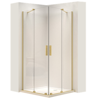 Cabina dus REA Montana Double Gold Brush 80x80