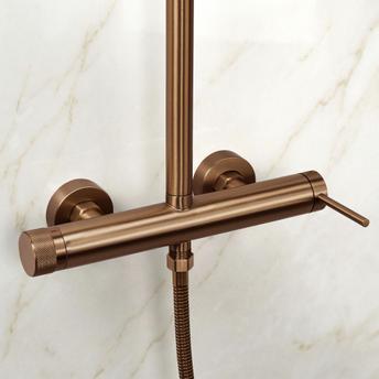 Zestaw natryskowy Rea Foss Clif Miedź Szczotkowana