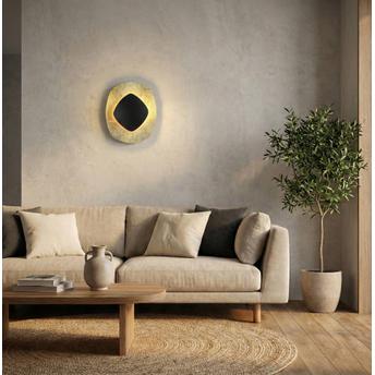 LAMPA ŚCIENNA KINKIET APP1270 CZARNA/ZŁOTA
