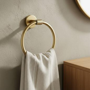 Bathroom hanger Ring 5710 Galo Brush Gold