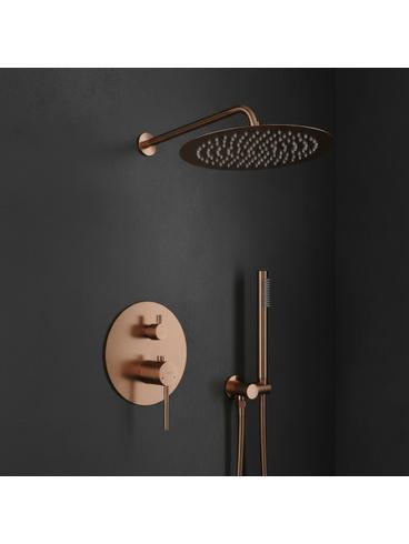 Komplet tuša u ravnini Rea Foss Clif Brush Copper + BOX