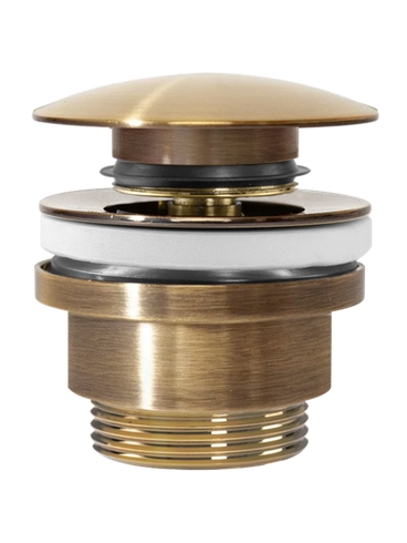 Korek umywalkowy uniwersalny klik-klak Rea Złoty Antyczny