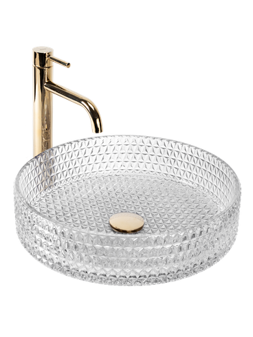 Umywalka nablatowa Rea Cristal Transparent 39