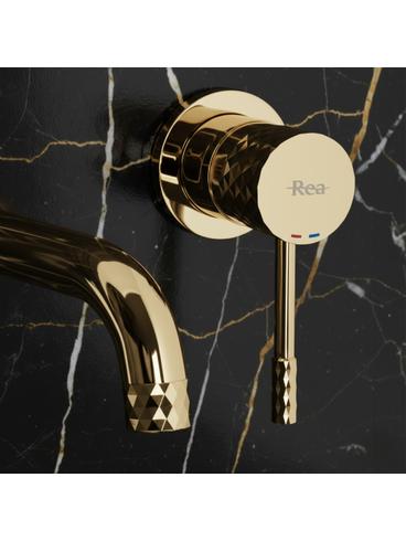 СМЕСИТЕЛ за вграждане Rea Lungo Diamond Gold + BOX