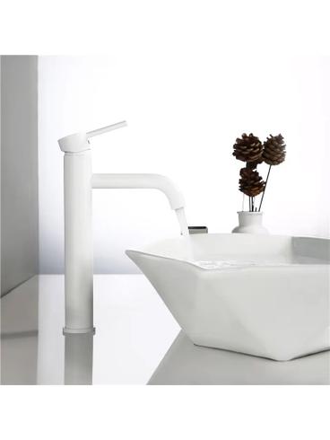 Grifo de lavabo Rea Lungo White High