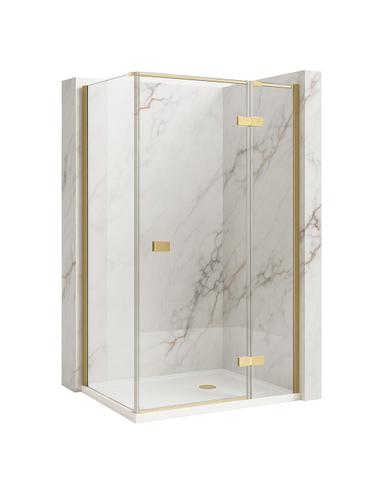 Sprchovací kút Rea Atlas 90x80 Brush Gold