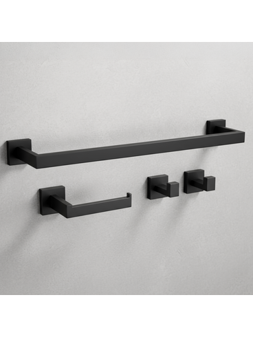 Zestaw akcesoriów łazienkowych Rio Czarny 4 elementy