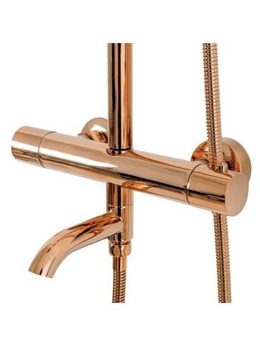 Conjunto de ducha con termostato REA Lungo Copper