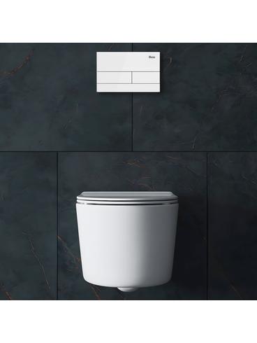 Vorwandelement für WC K011A-Q Rea T White Glass