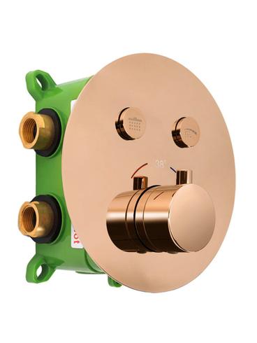 Juego de ducha oculto con termostato Rea LUNGO MILER COPPER  + BOX