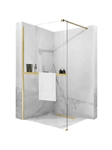 Shower screen Rea Aero Gold Brush N 110 Walk In + EVO