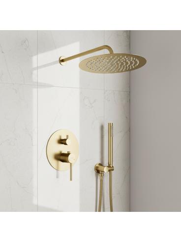 Komplet tuša u ravnini Rea Foss Clif Brush Gold + BOX