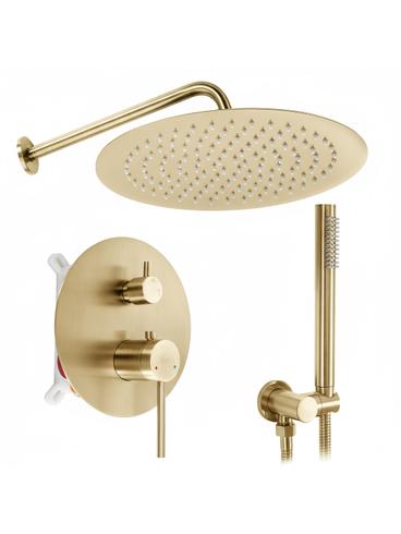 Komplet tuša u ravnini Rea Foss Clif Brush Gold + BOX